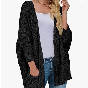 Zesica Women’s Popcorn Open Front Chunky Knit  Cardigan Sweater, sz M